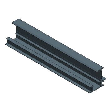 Alu. inleg profiel tussen H35 L6650 zwart