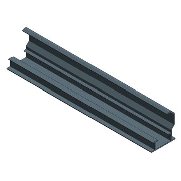 Alu. inleg profiel onder H35 L=6650 zwart