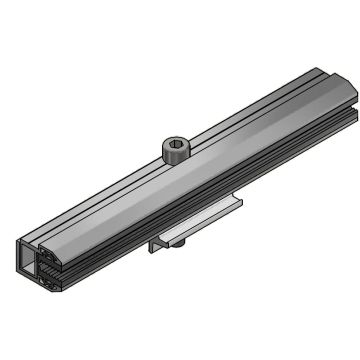 Alu. glasklem eind L=200mm alu profiel