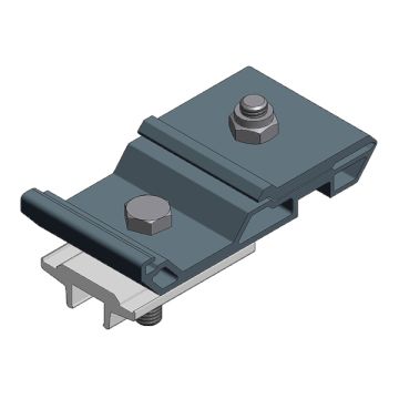 Alu. klem cross-rail Side++ & inleg zwart