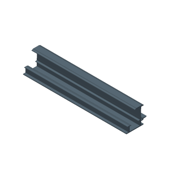 Alu. inleg profiel tussen H30mm L6650 zwart