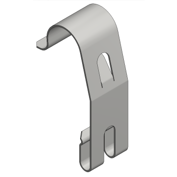 Rvs. dekselklem draadgoot h=60 clip-on
