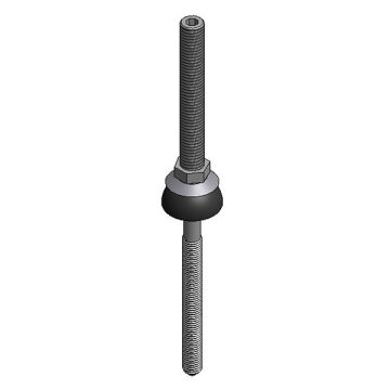 Rvs. stokschroef M10x176mm stalen gording