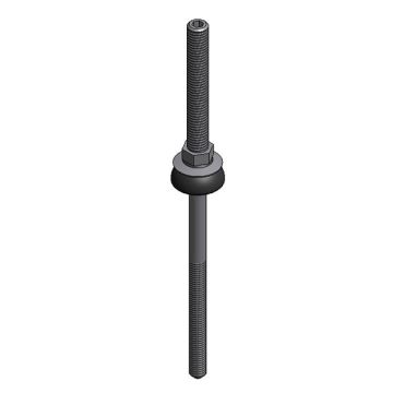 Rvs. stokschroef M10x201mm stalen gording