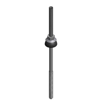 Rvs. stokschroef M10x226mm stalen gording