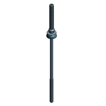 Rvs. stokschroef M10x276mm stalen gording