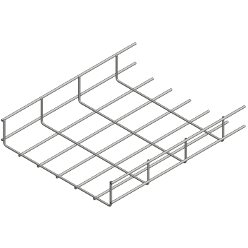 Zink- alu draadgoot b=400mm h=60mm L=3000mm